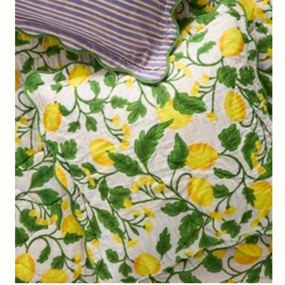 Anthropologie ILUKA EURO SHAM Style No. 4540H738AG Color: Lemons Size: Euro Sham